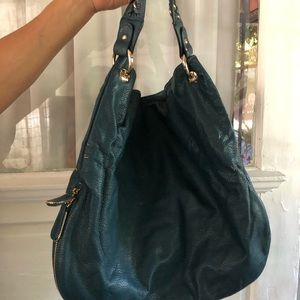 Teal Deus Lux large women’s tote bag